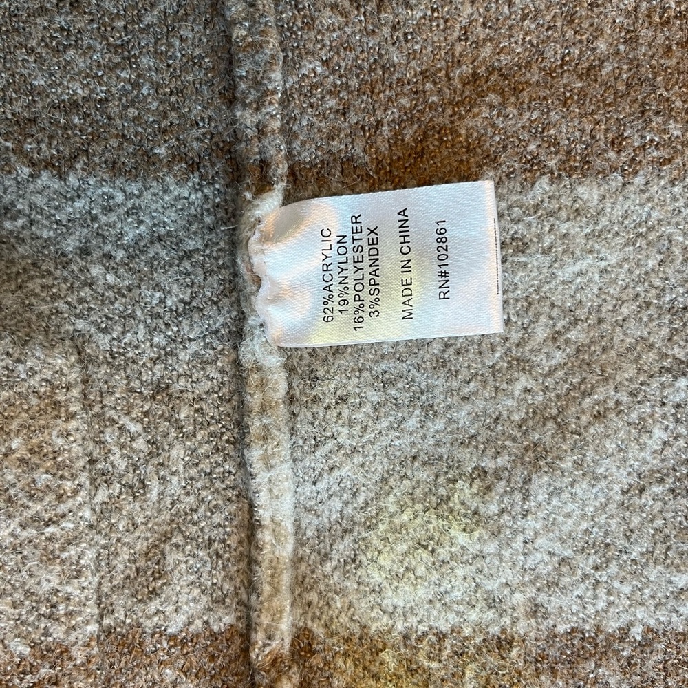 Checkered Open Front Cardigan - Picture 5 of 5